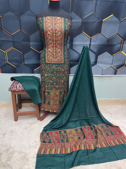 3PC Pashmina Kaani Unstitched Suit