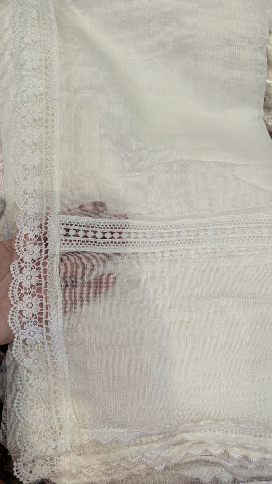 Khaddi Net White On White