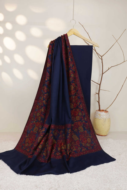 3PC Pashmina Kaani border Unstitched Suit