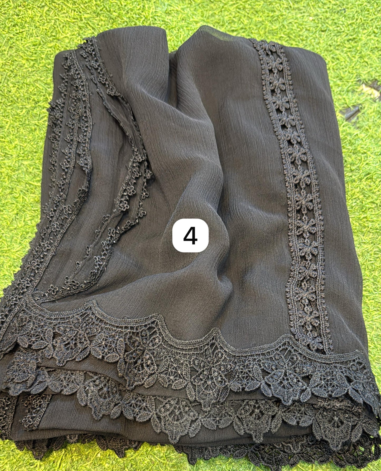 Pure Chiffon Dupatta (black)