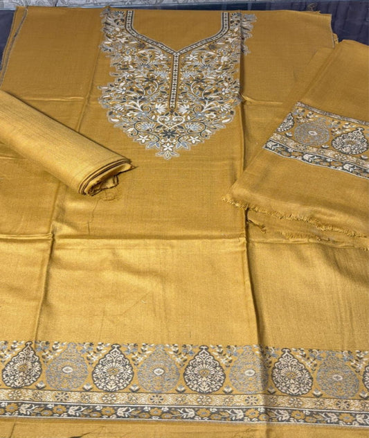3PC Pashmina Kaani Unstitched Suit
