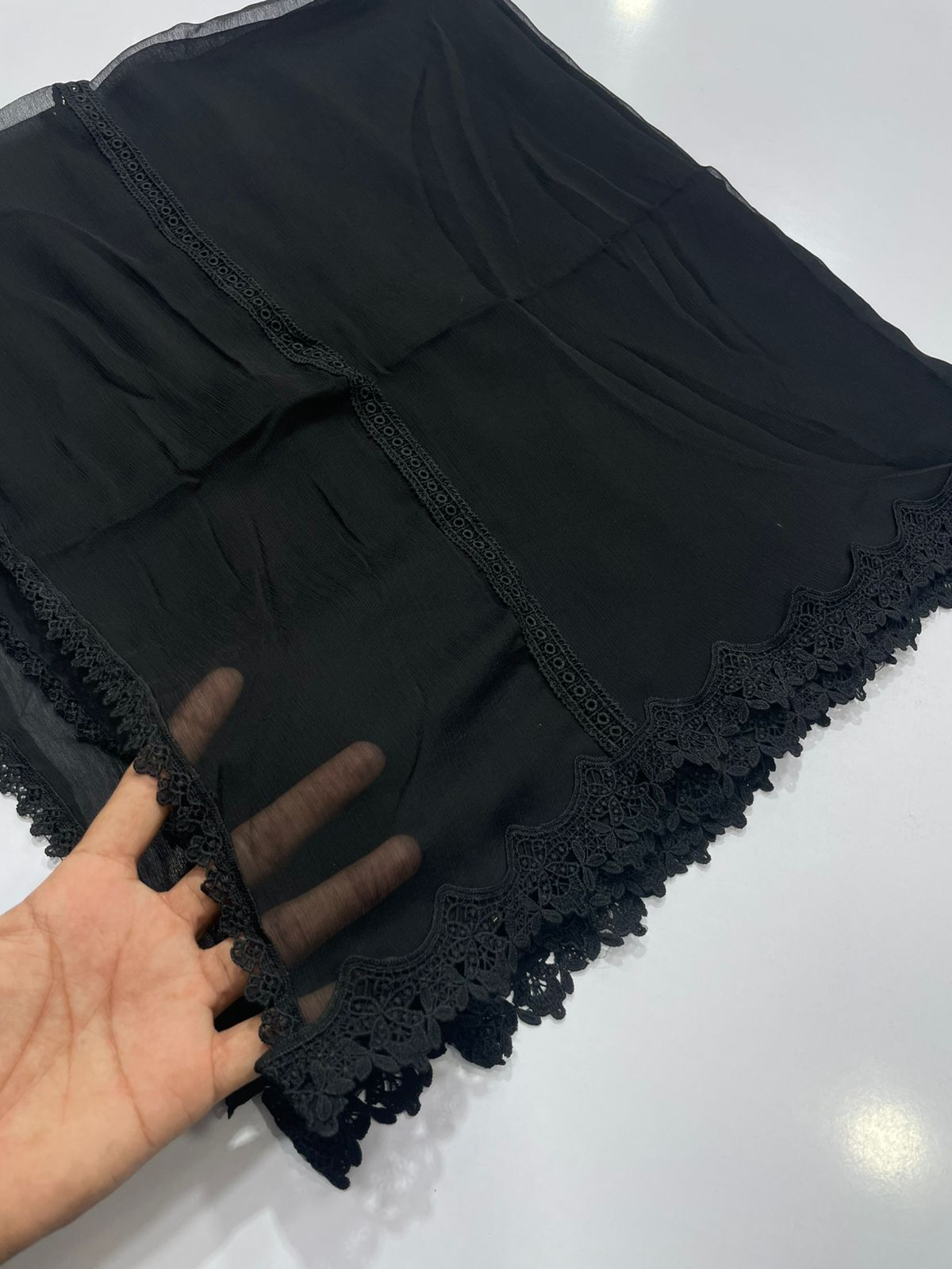 Pure Chiffion Dupatta (black)