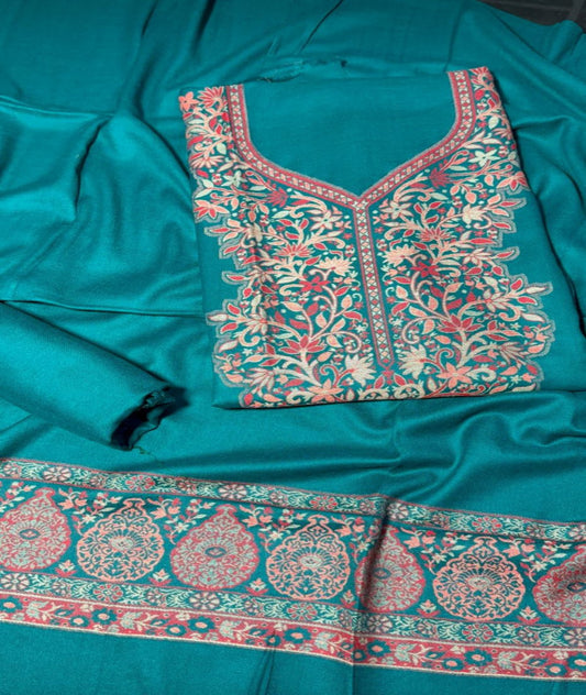 3PC Pashmina Kaani Unstitched Suit