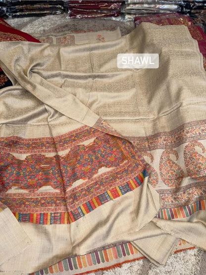 3PC Pashmina Kaani Unstitched Suit