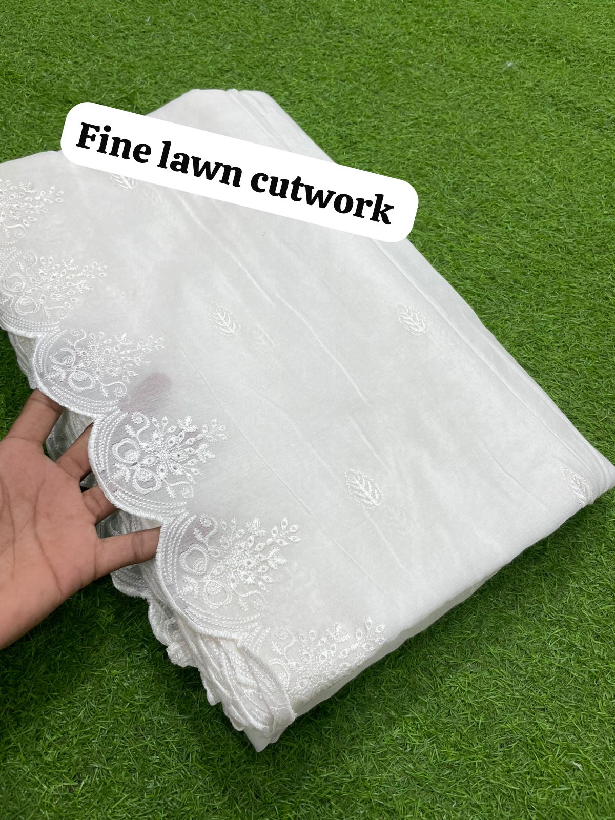 Voile Lawn White On White