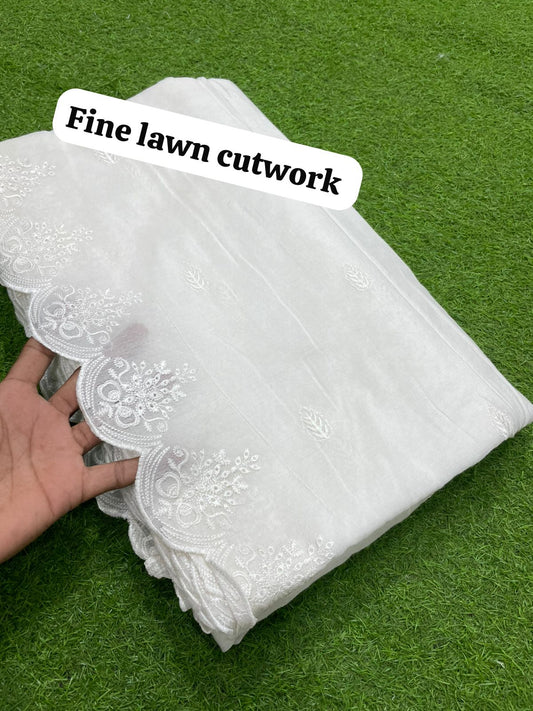 Voile Lawn White On White