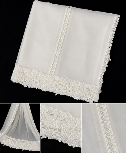 Pure Chiffion Dupatta (white)