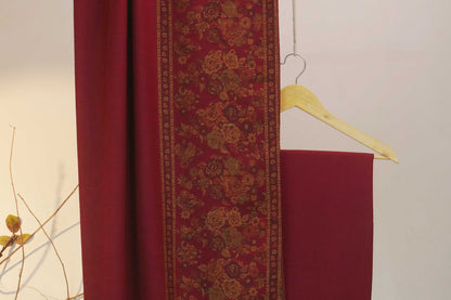 3PC Pashmina Kaani border Unstitched Suit