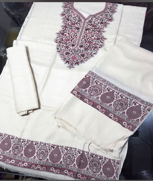 3PC Pashmina Kaani Unstitched Suit