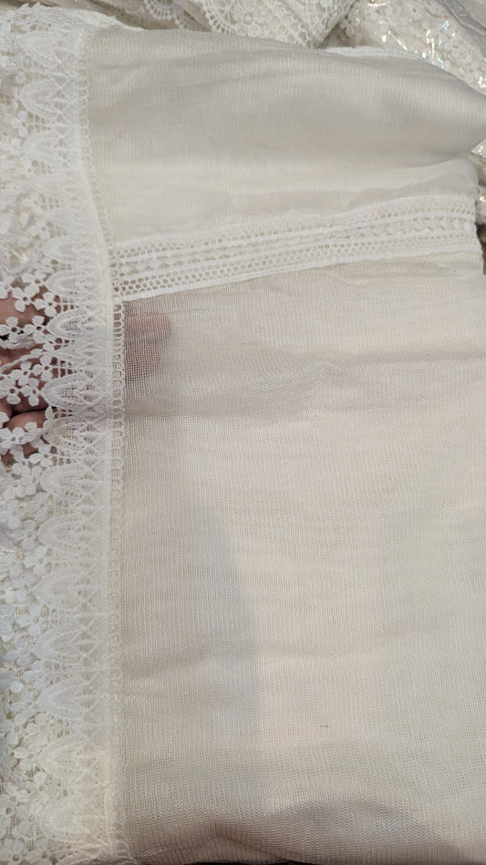 Khaddi Net White On White