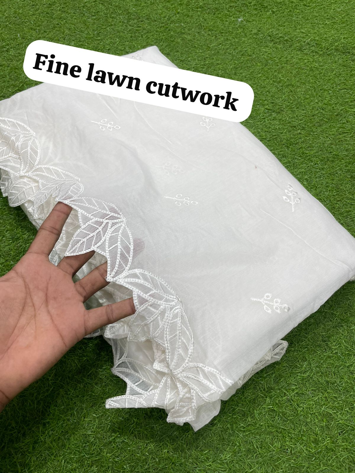 Voile Lawn White On White