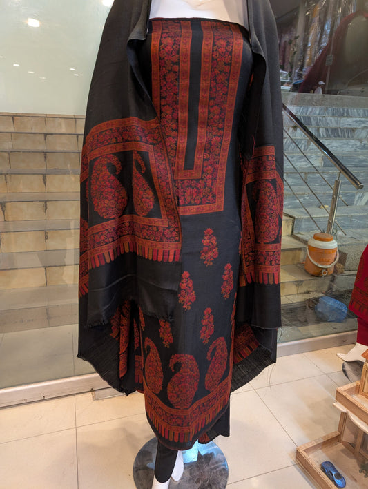 3PC Pashmina Kaani Unstitched Suit