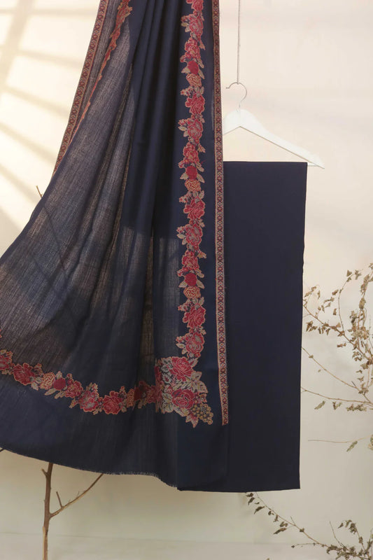 Kaani Pashmina Shawls (Navy)