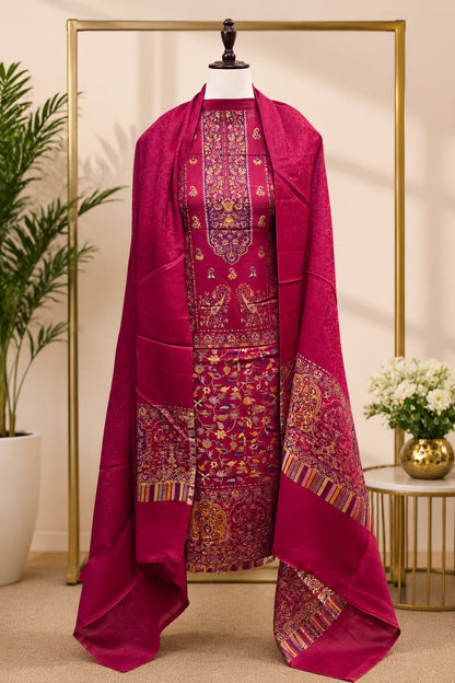3PC Pashmina Kaani Unstitched Suit