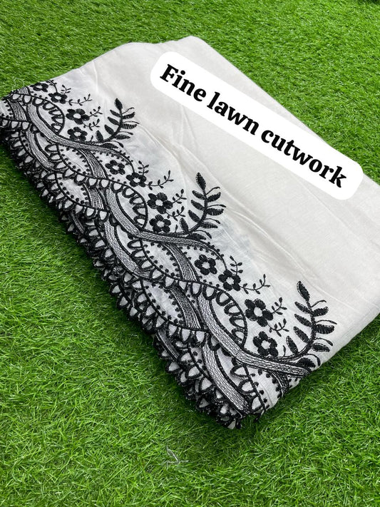 Fine Lawn Dupatta (white)