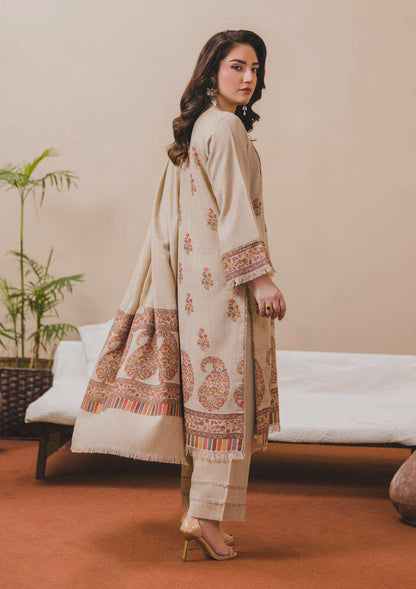 3PC Pashmina Kaani Unstitched Suit (Skin)