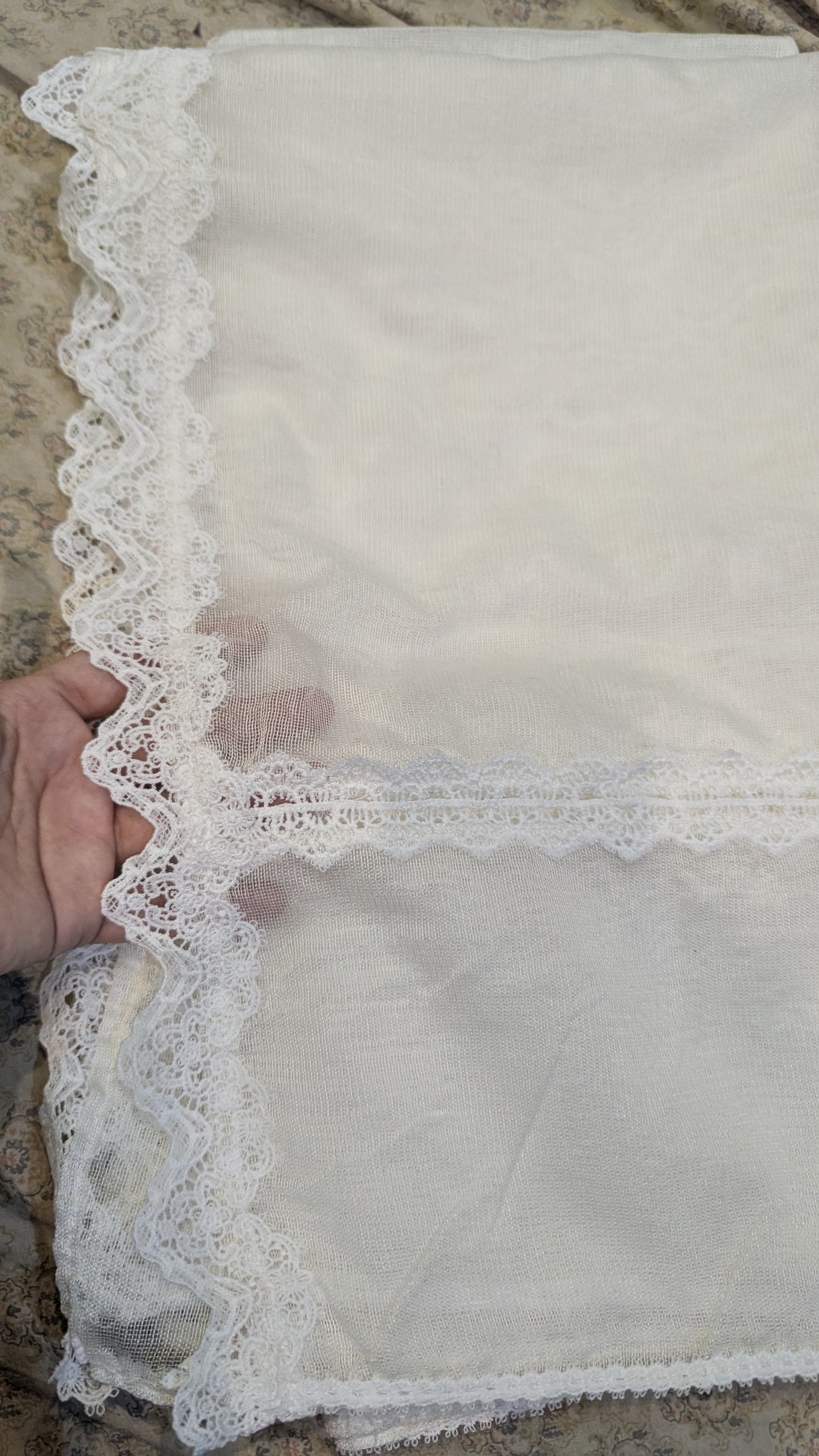 Khaddi Net White On White