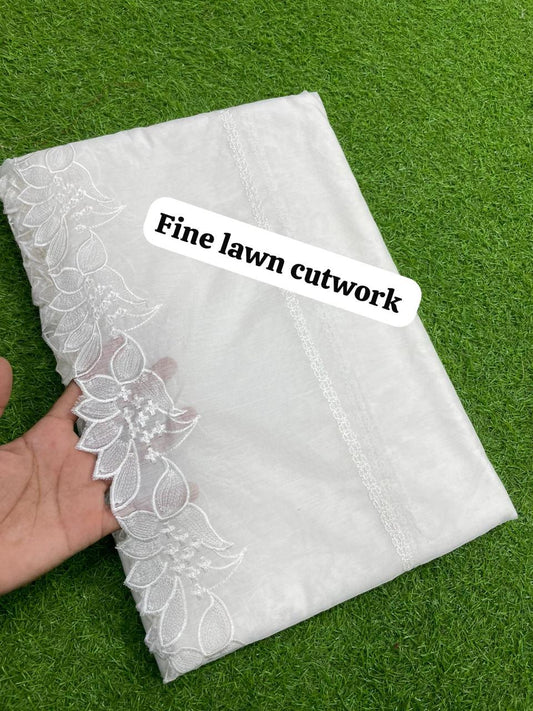 Pure Lawn Dupatta (white)