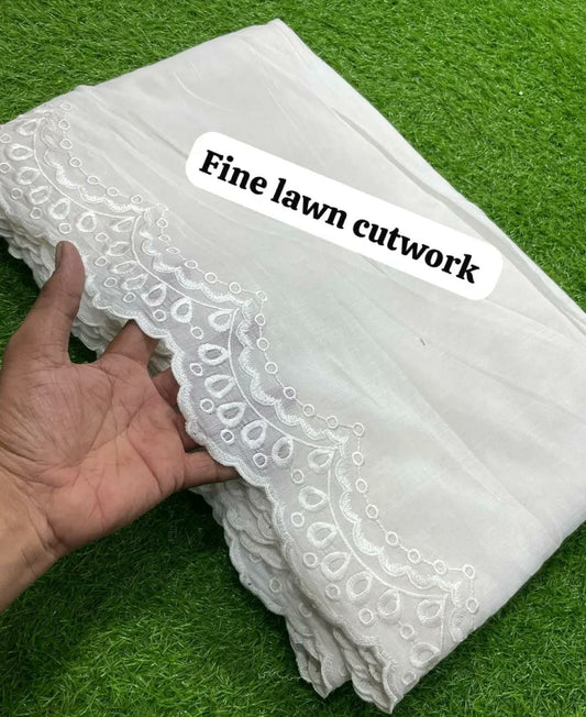Voile Lawn White On White