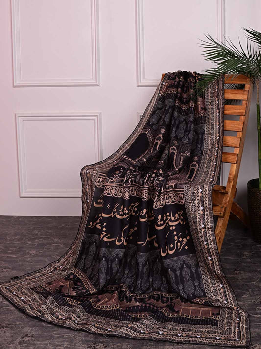 Taj Mahal odhni (Black)