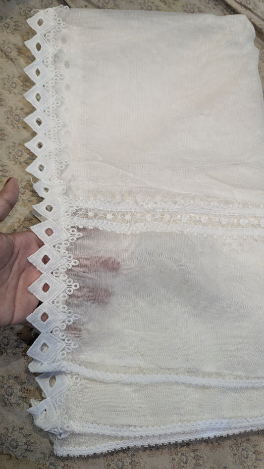 Khaddi Net White On White