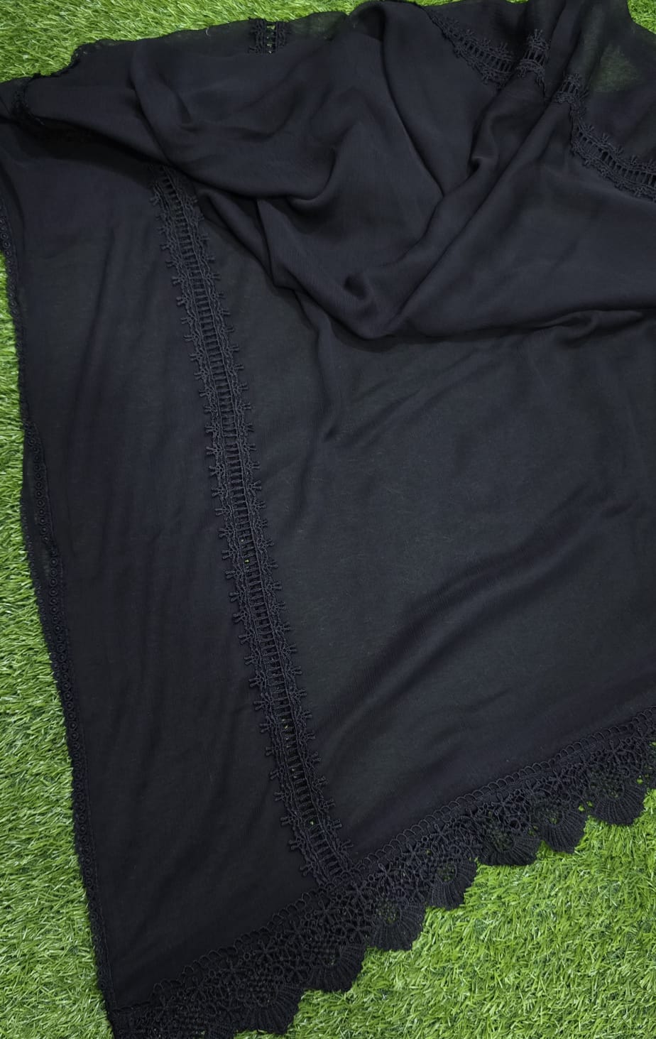 Pure Chiffon Dupatta (black)