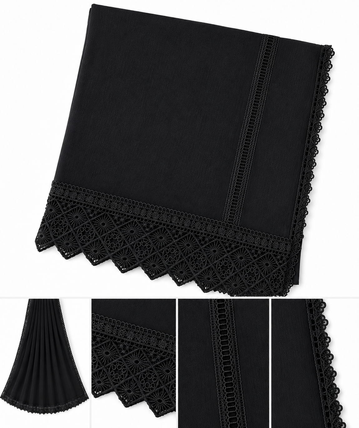 Pure Chiffion Dupatta (black)