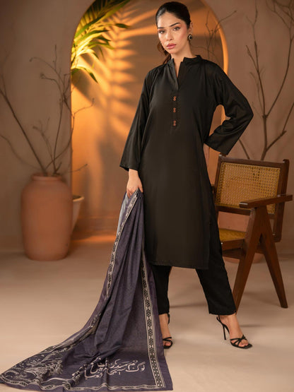Gehrai Odhni Black