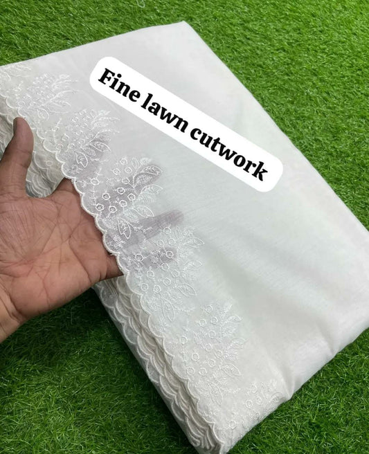 Voile Lawn White On White