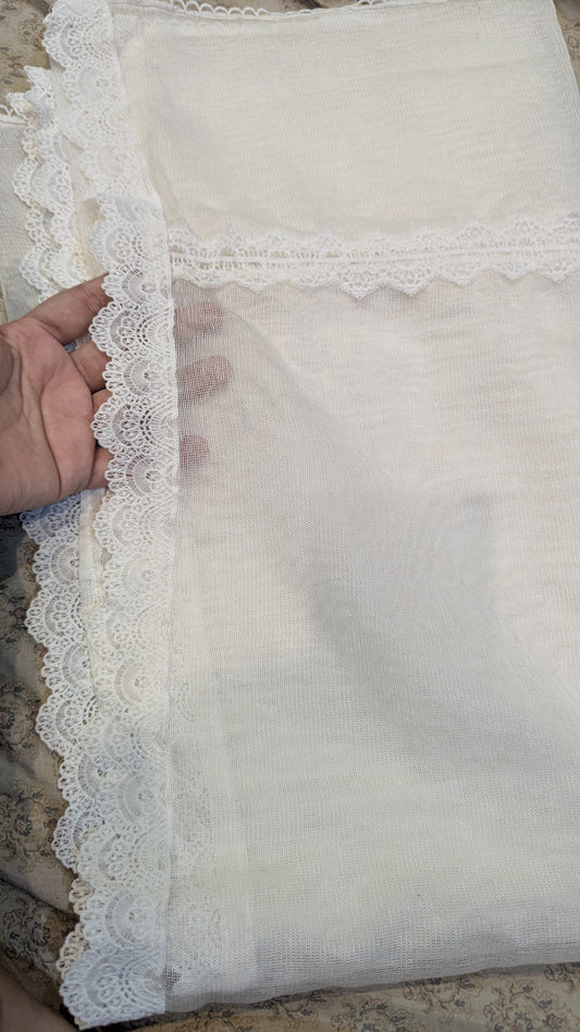 Khaddi Net White On White